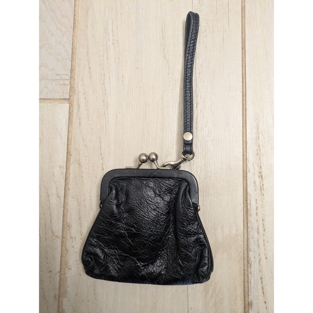 Latico Black Leather Coin Purse Leather Clutch Wristlet
